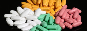 medicijnen in verschillende kleuren